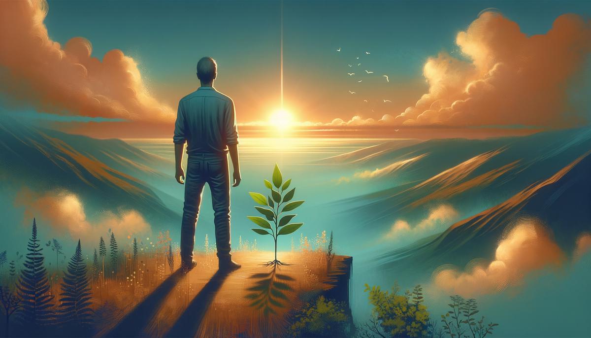 A serene image symbolizing emotional growth and readiness for new connections